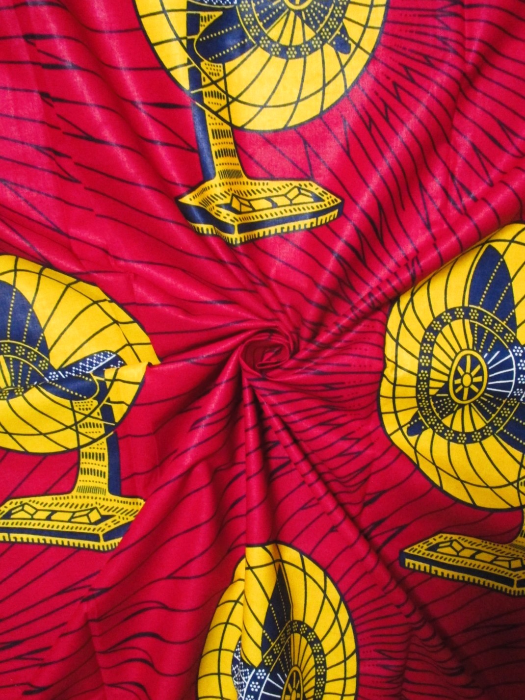 画像: アフリカンプリント生地 パーニュ