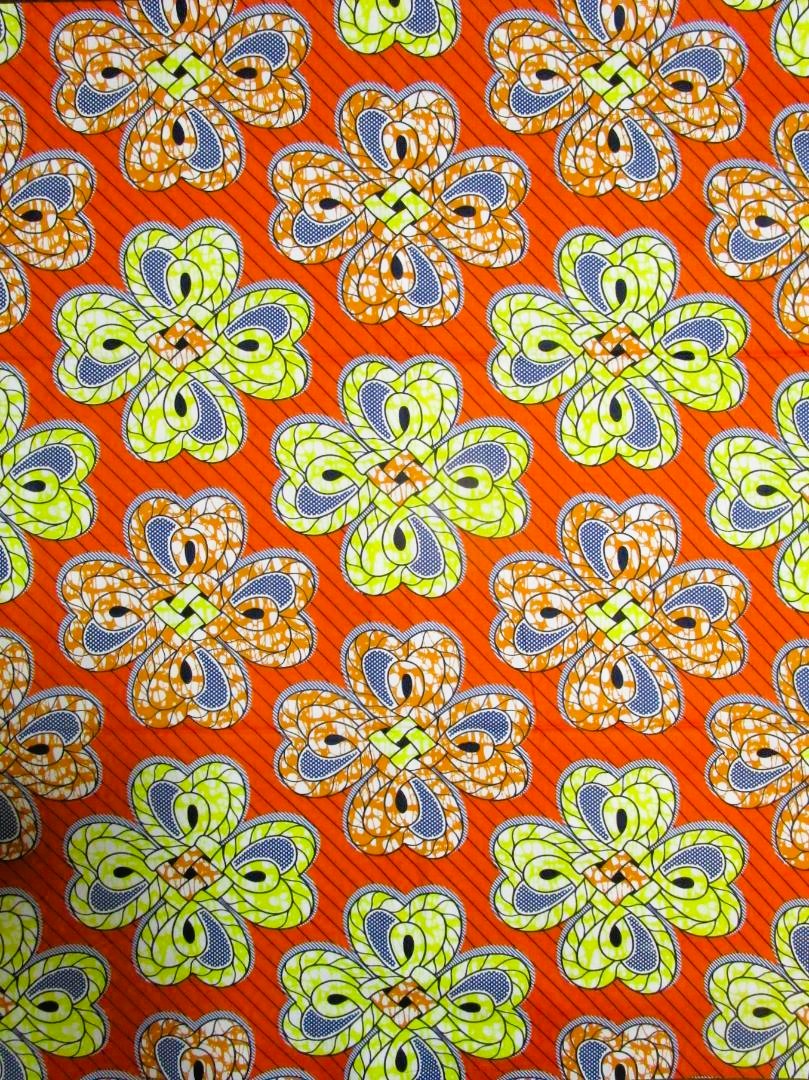 画像1: アフリカンプリント生地 パーニュ