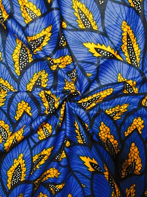 画像: アフリカンプリント生地 パーニュ