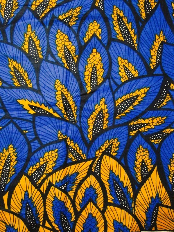 画像: アフリカンプリント生地 パーニュ