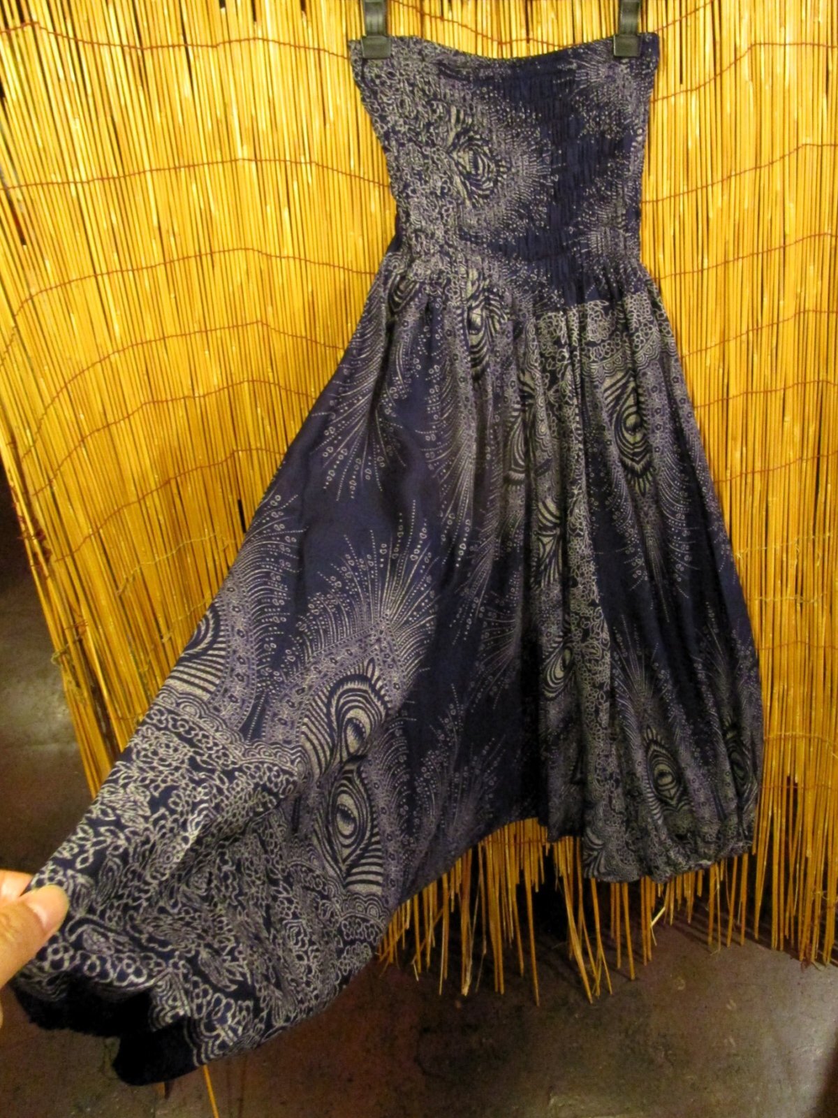 画像3: ピーコック風プリント＊レーヨン素材＊２ＷＡＹ＊サルエルパンツ 