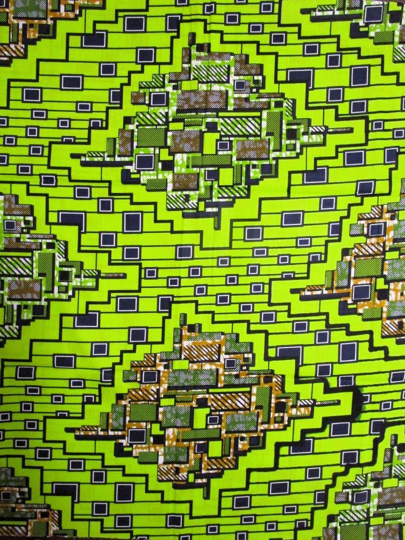 画像1: アフリカンプリント生地 パーニュ