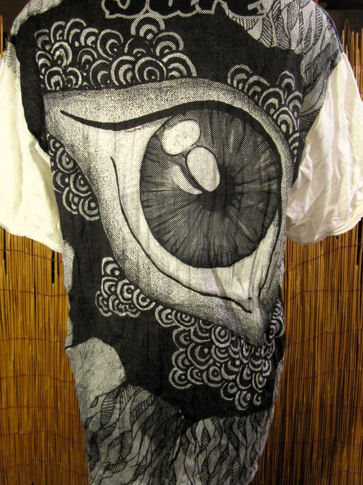 画像: ガネーシャアイプリント＊コットン素材＊半袖Ｔシャツ