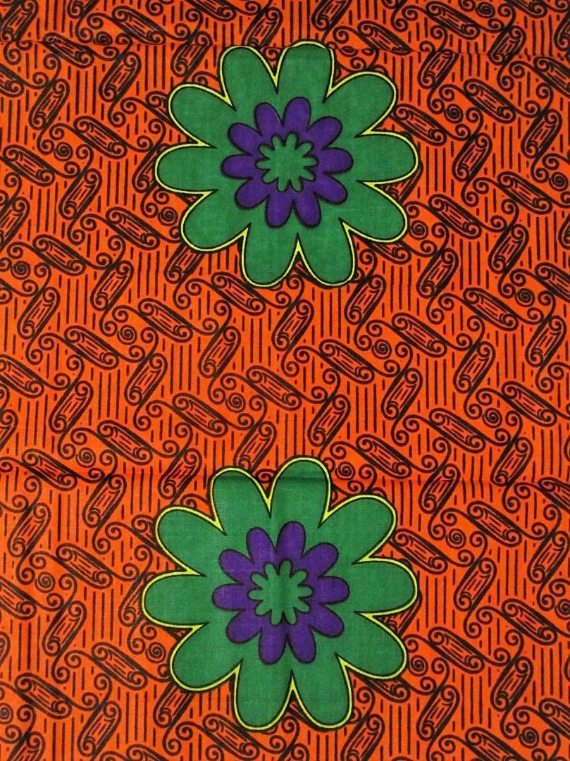 画像: アフリカンプリント生地 パーニュ