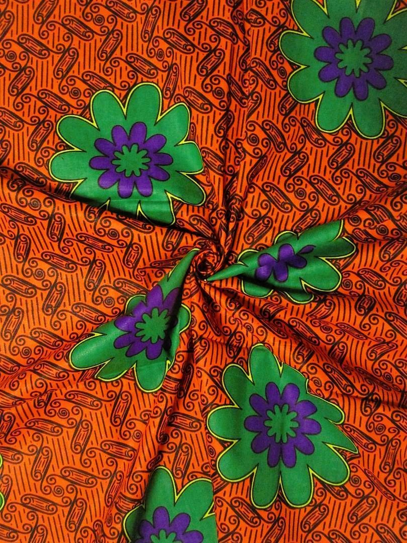 画像: アフリカンプリント生地 パーニュ