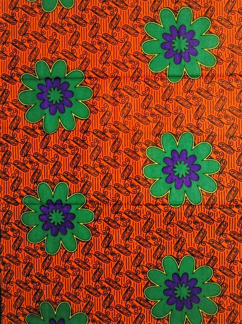 画像1: アフリカンプリント生地 パーニュ