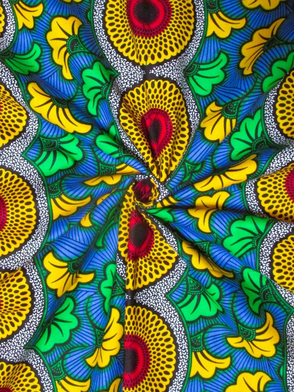 画像: アフリカンプリント生地 パーニュ