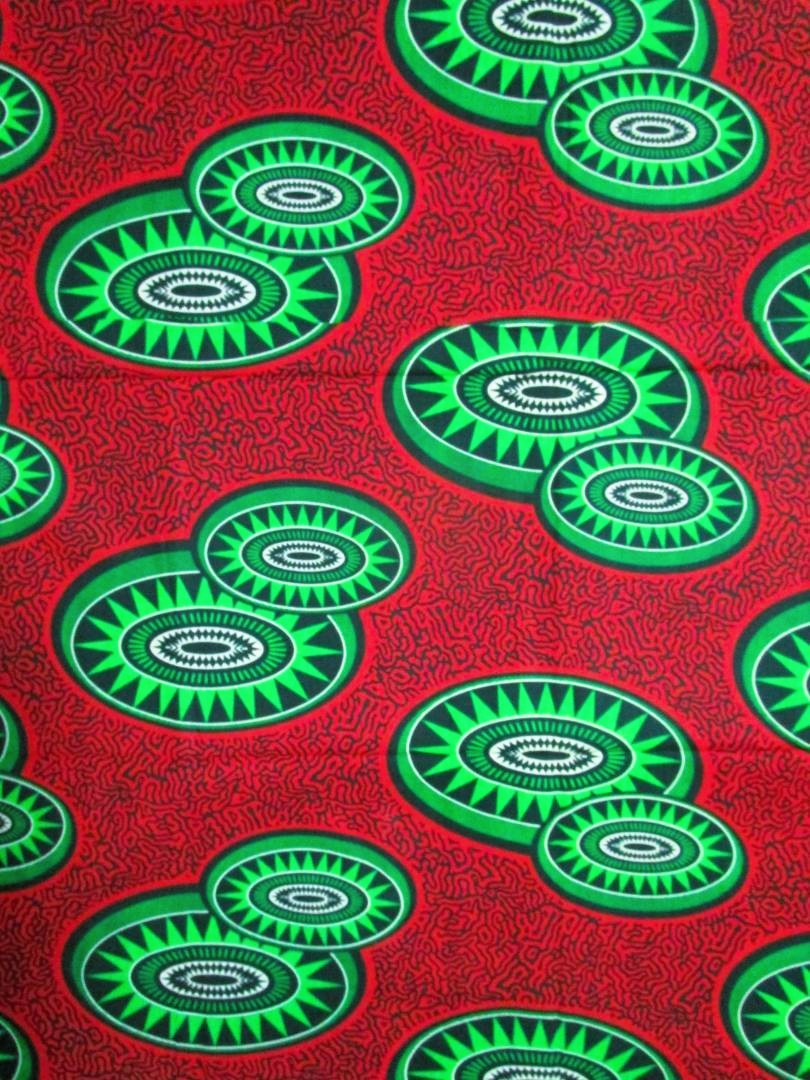 画像1: アフリカンプリント生地 パーニュ