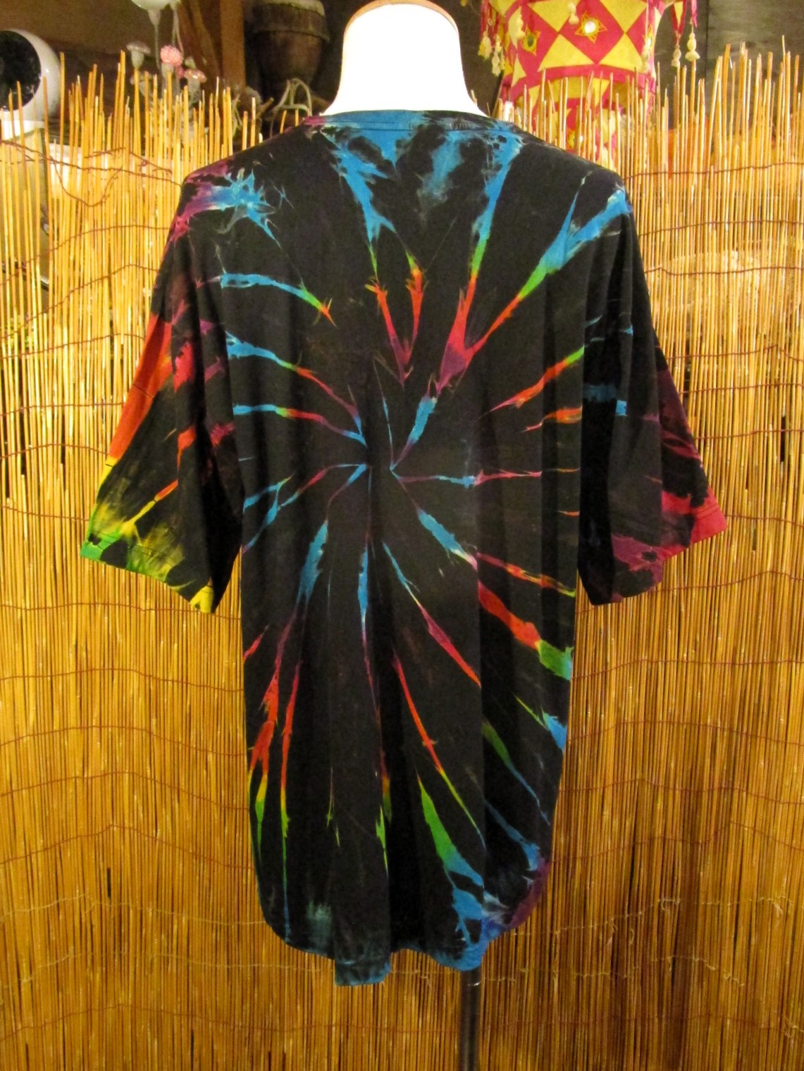 画像3: 黒色ベース＊タイダイ染め＊コットン素材＊半袖＊Ｔシャツ＊２ＸＬ