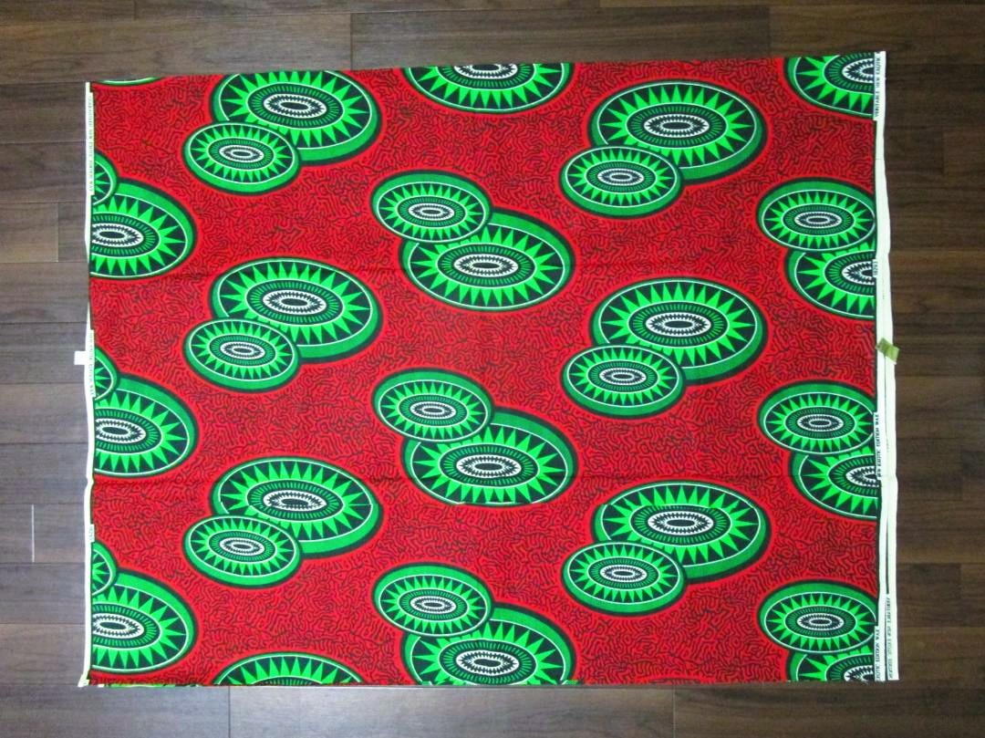 画像: アフリカンプリント生地 パーニュ