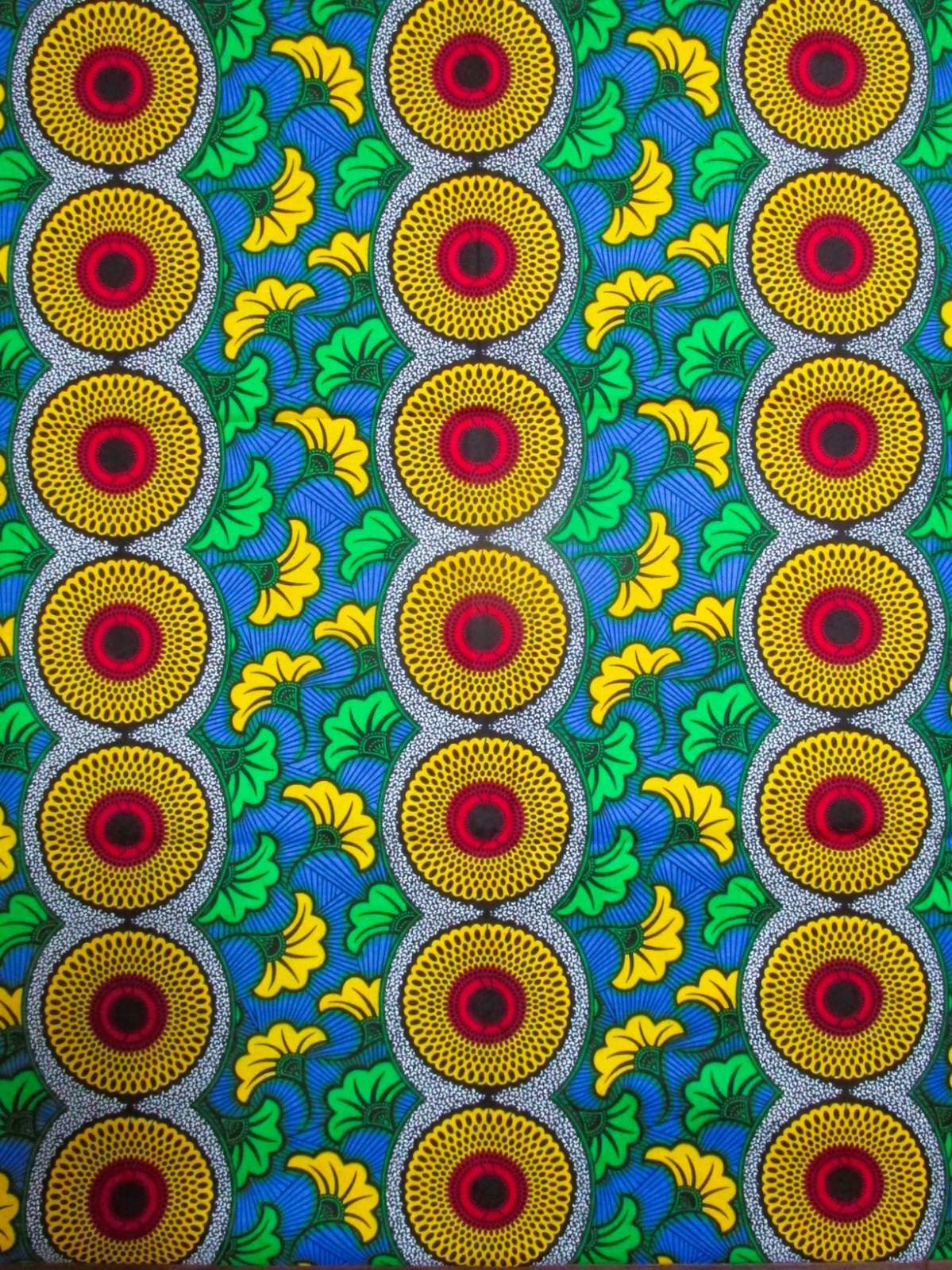 画像1: アフリカンプリント生地 パーニュ