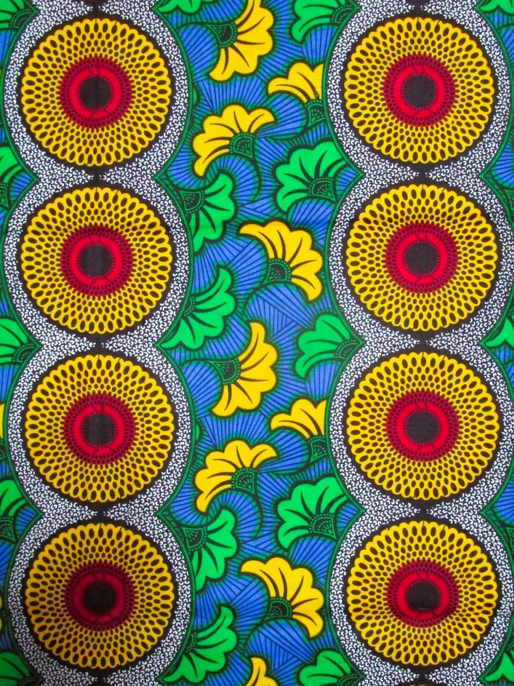 画像: アフリカンプリント生地 パーニュ