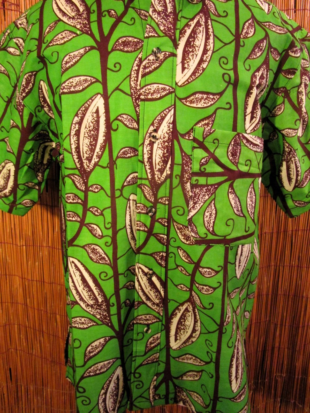 画像: アフリカンプリント＊コットン素材＊半袖＊シャツ ＊Ｌ