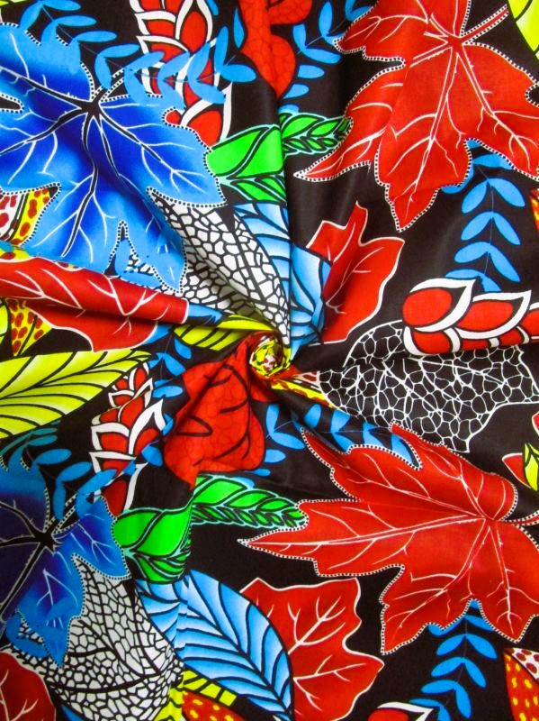画像: アフリカンプリント生地 パーニュ