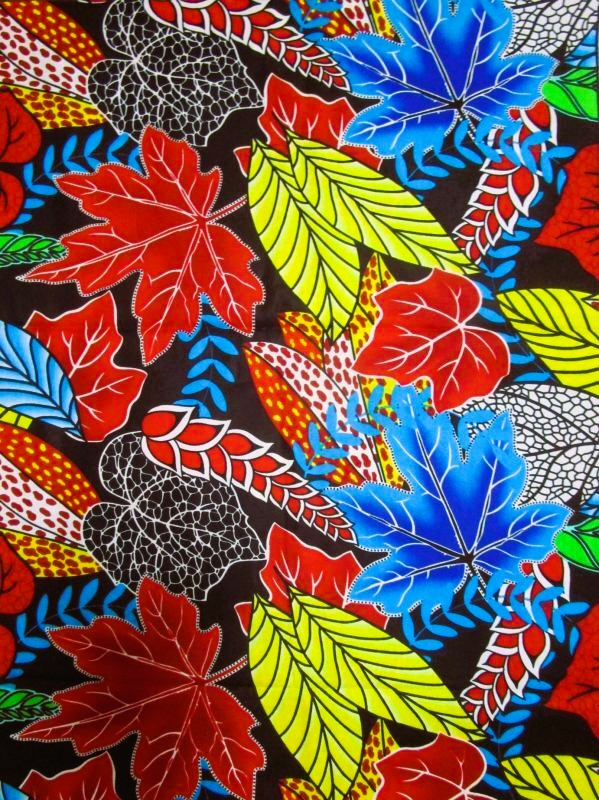 画像: アフリカンプリント生地 パーニュ
