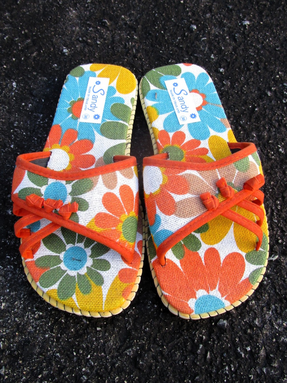 画像1: 【２３ｃｍ〜２３・５ｃｍ】お花プリント＊ヘップサンダル