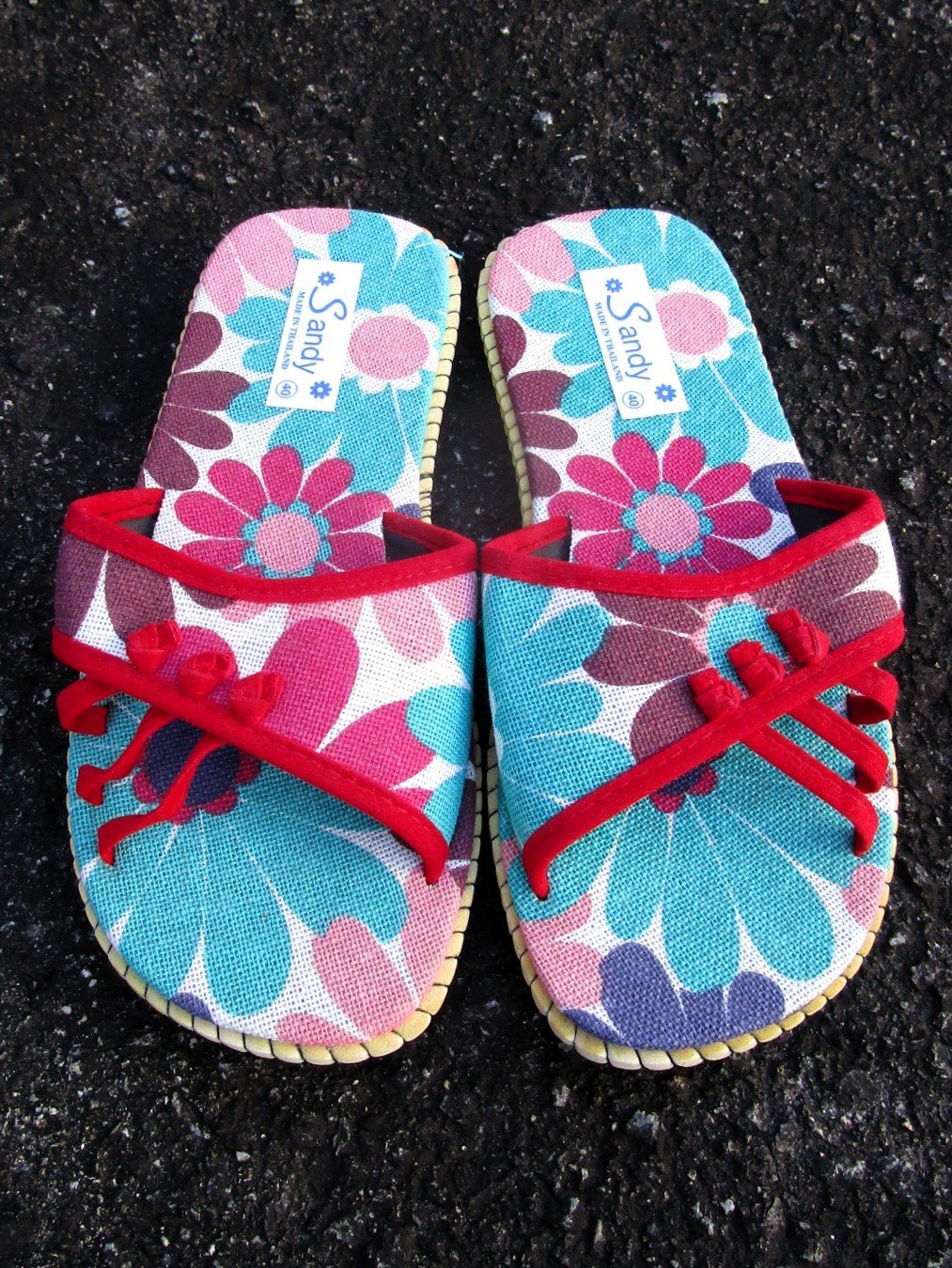 画像1: 【２４ｃｍ〜２４・５ｃｍ】お花プリント＊ヘップサンダル