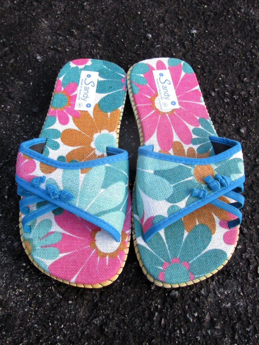 画像1: 【２５・５ｃｍ〜２５ｃｍ】お花プリント＊ヘップサンダル