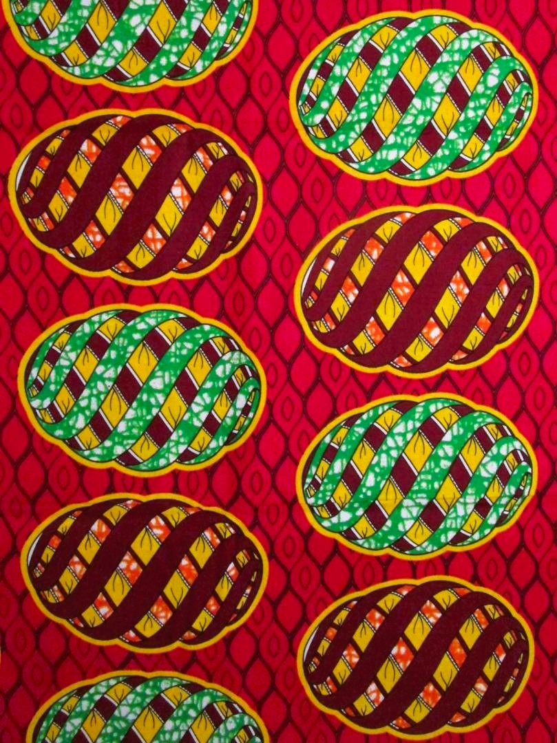 画像: アフリカンプリント生地 パーニュ