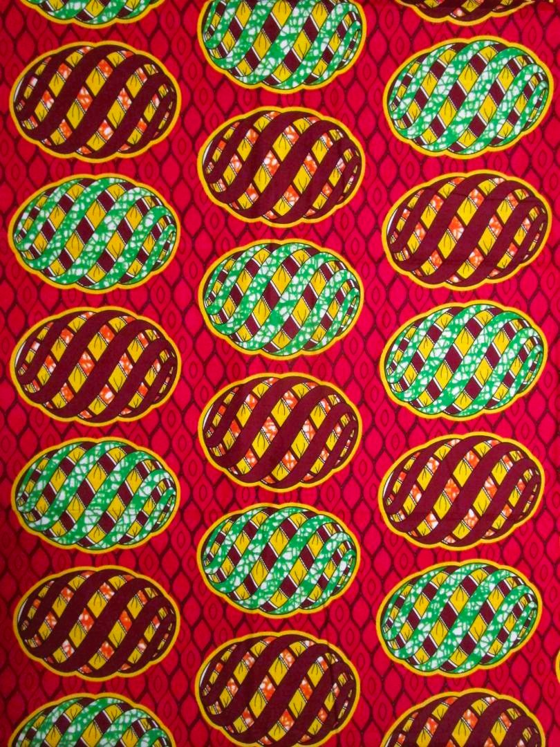 画像1: アフリカンプリント生地 パーニュ