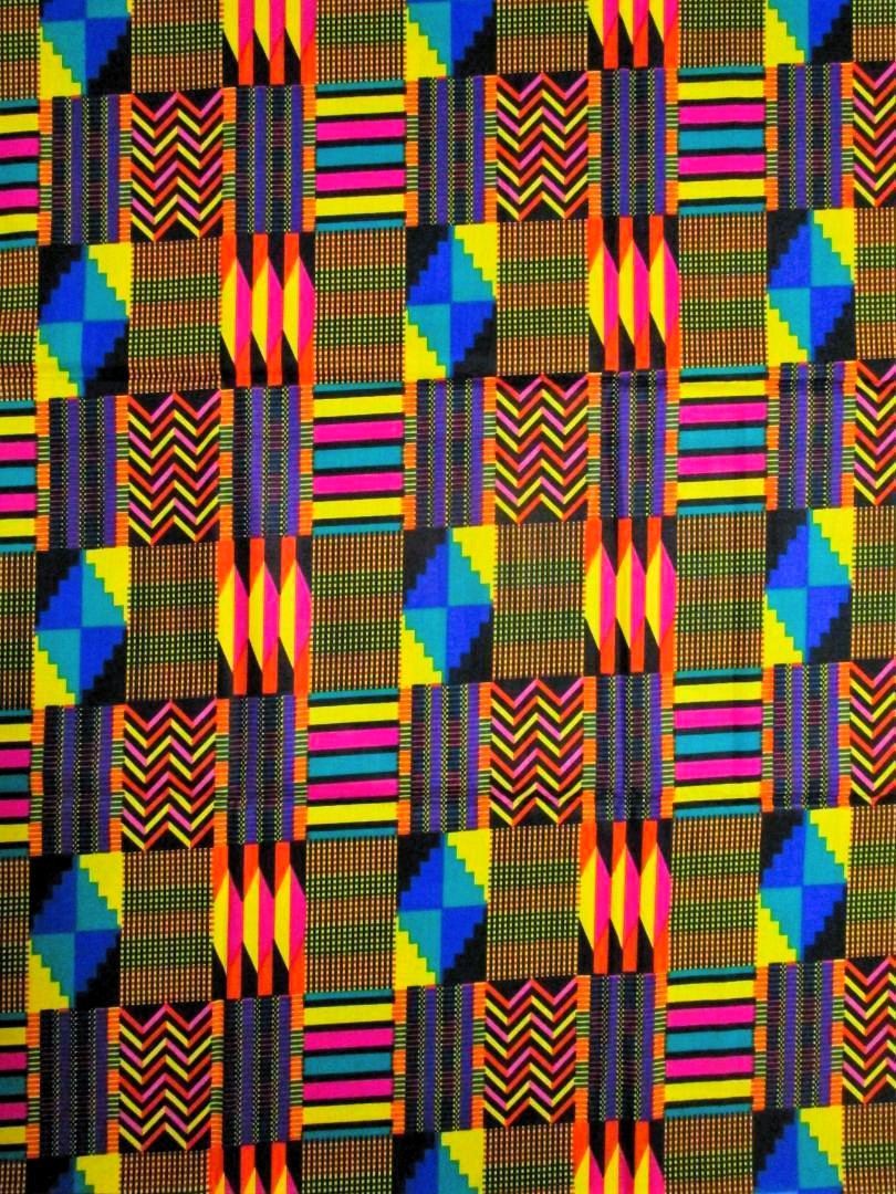 画像1: アフリカンプリント生地 パーニュ