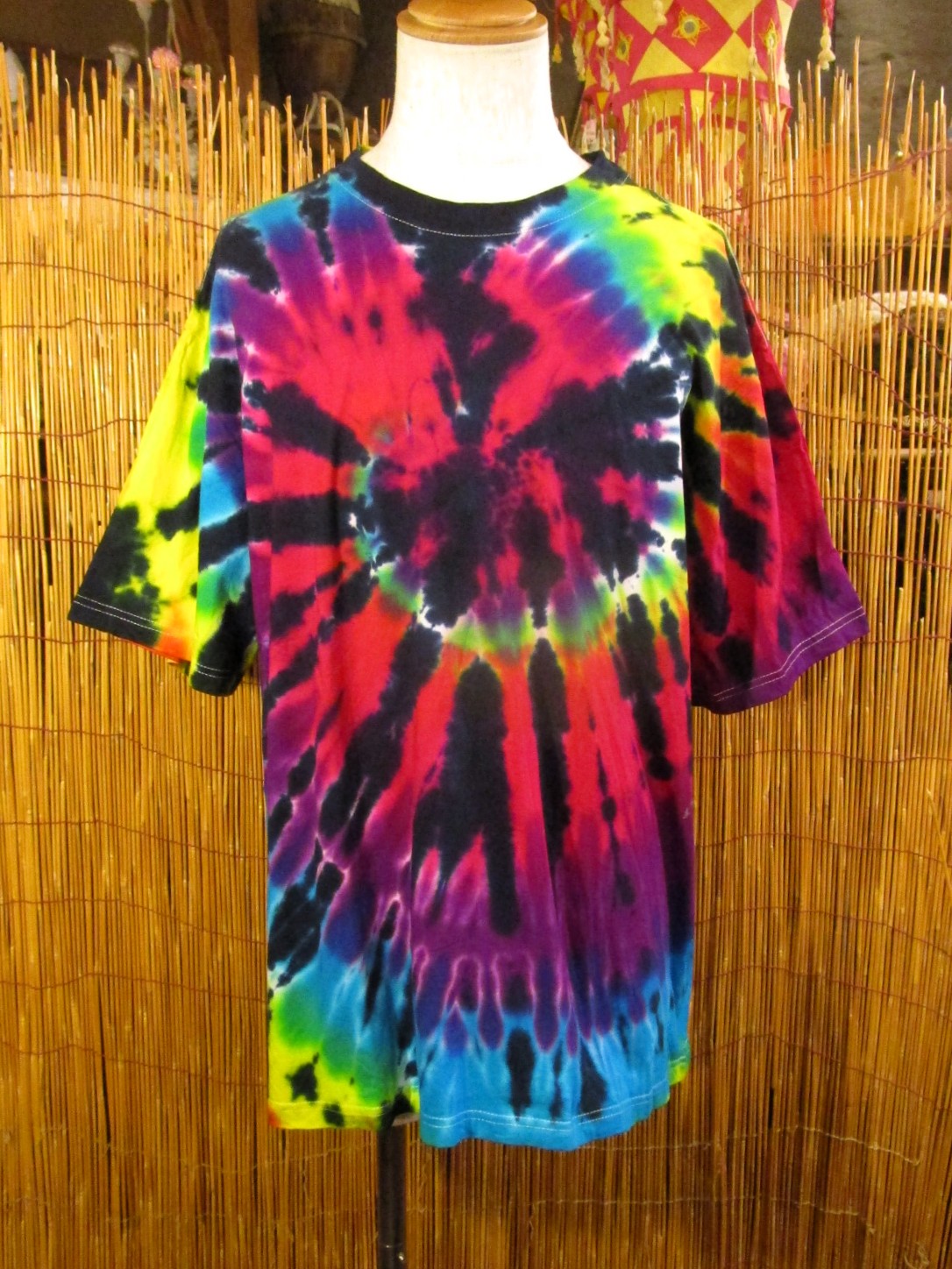 画像1: タイダイ染め＊コットン素材＊半袖＊Ｔシャツ＊２ＸＬ