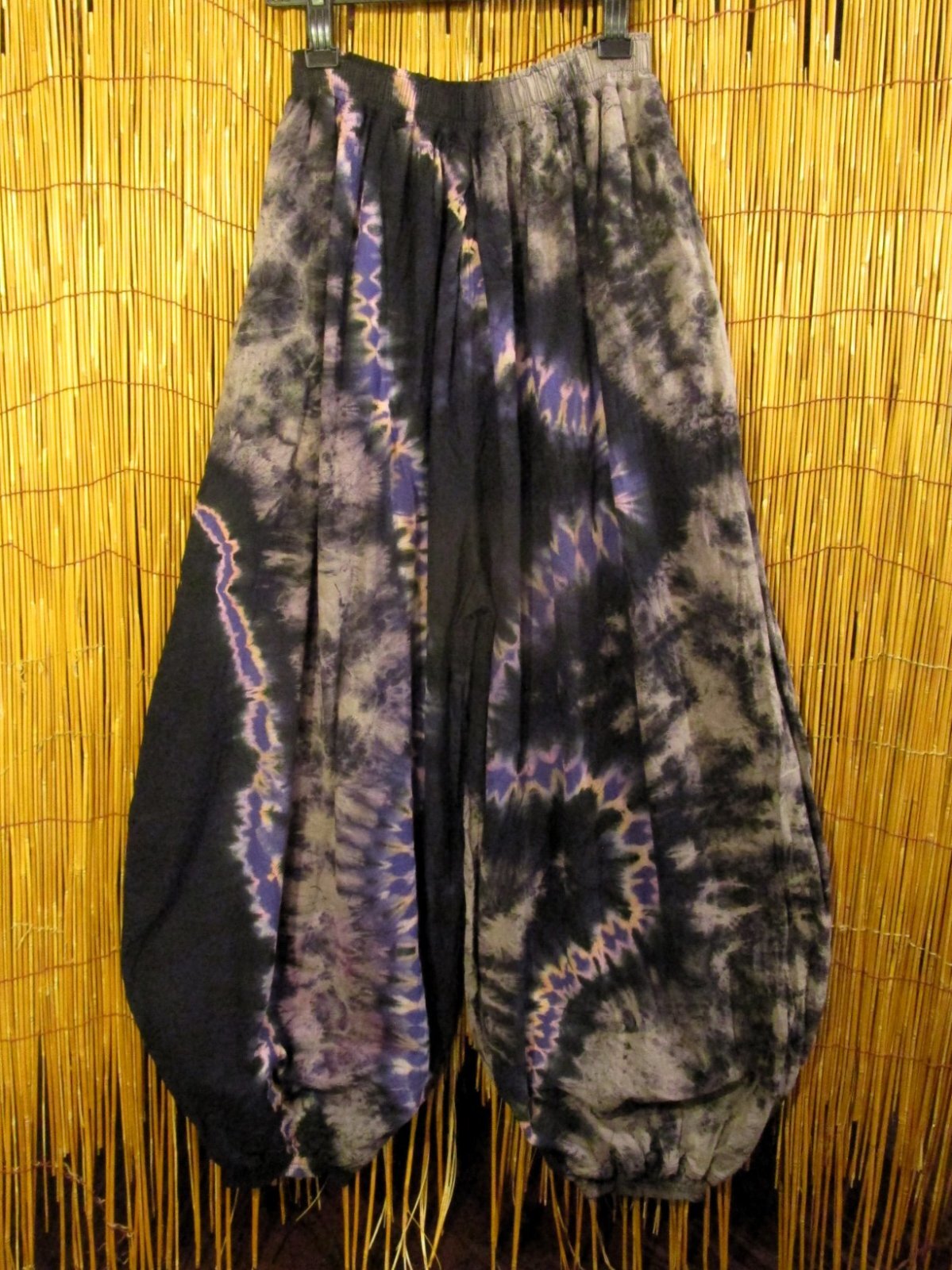 画像1: ラヴァタイダイ染め＊コットン素材＊ゆったりシルエット＊ビッグアラジンパンツ＊バルーンパンツ