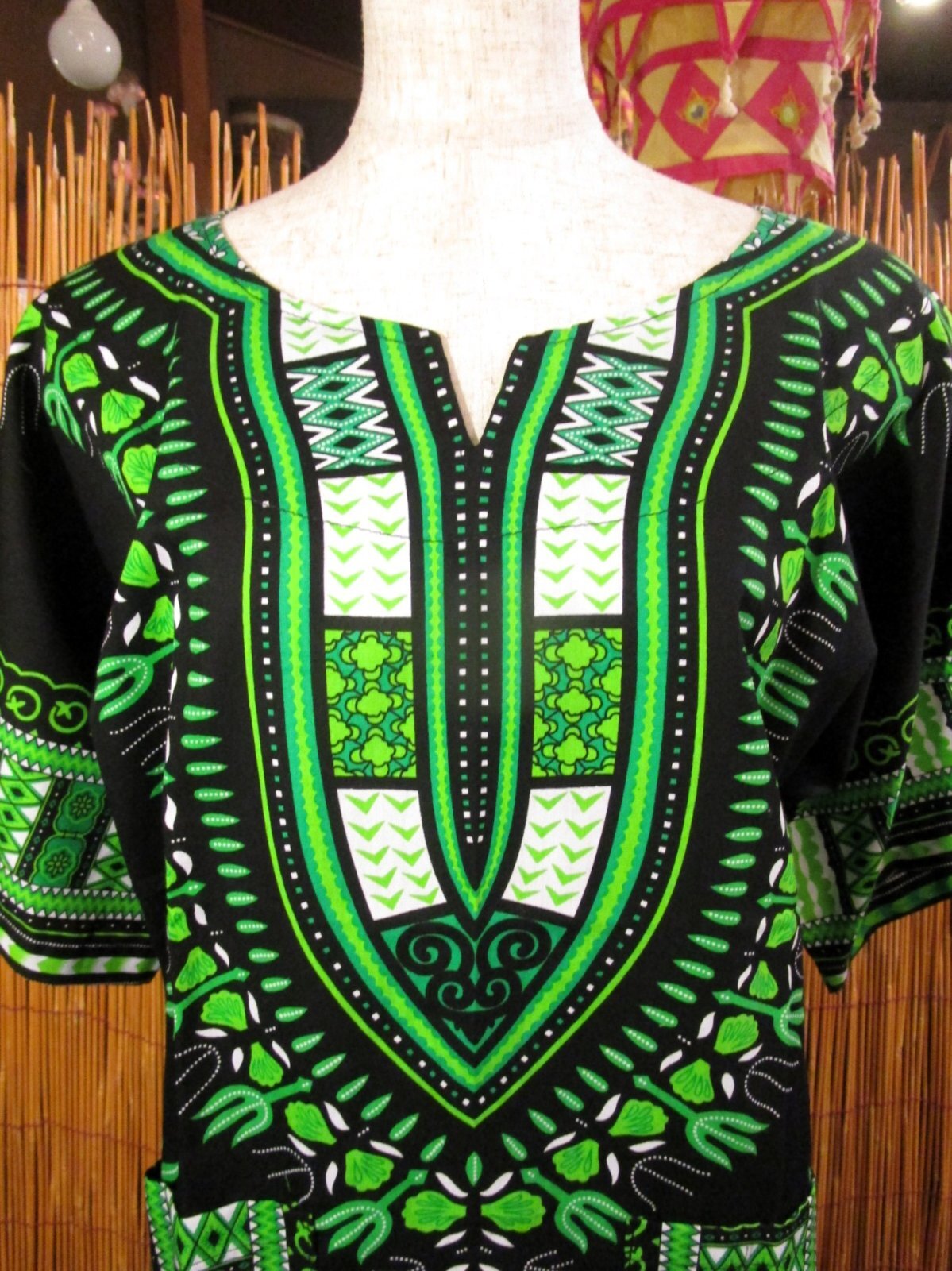 画像: 小さめサイズ＊アフリカンプリント＊ダシキ＊ＤＡＳＨＩＫＩ＊Ｓ