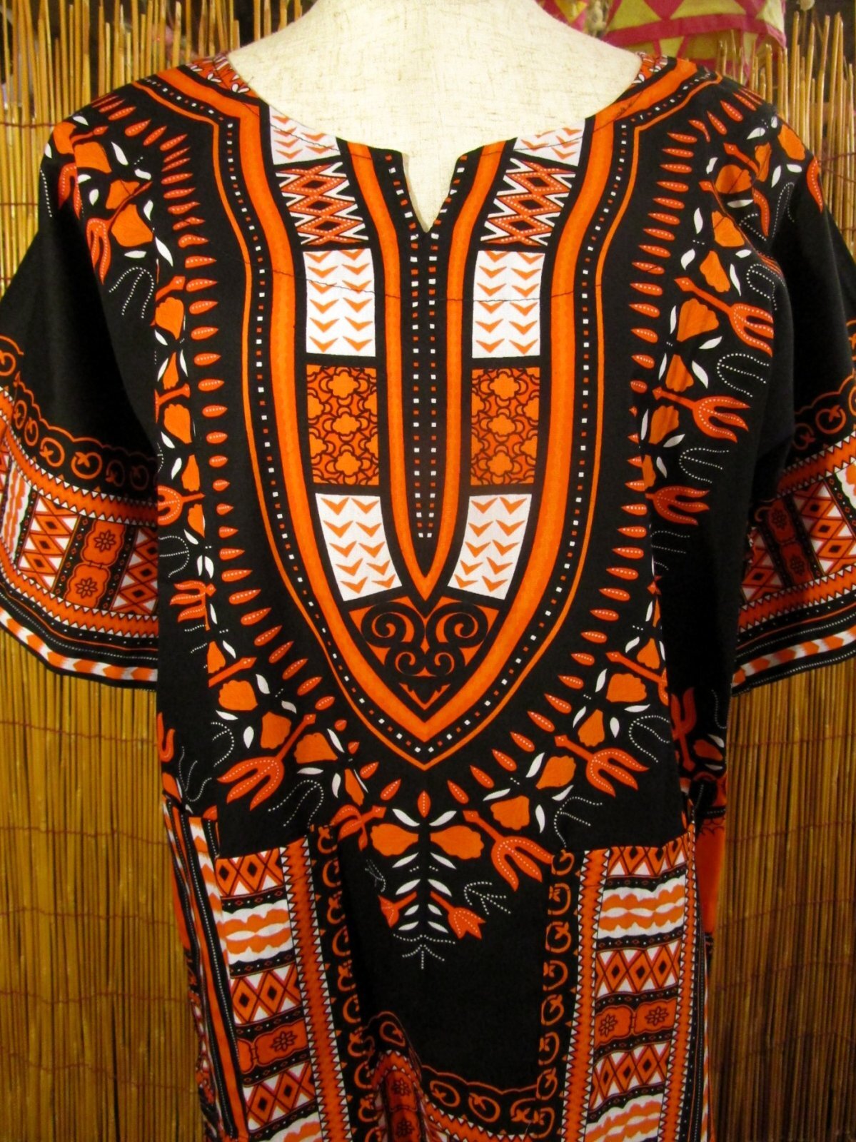 画像: 小さめサイズ＊アフリカンプリント＊ダシキ＊ＤＡＳＨＩＫＩ＊Ｓ