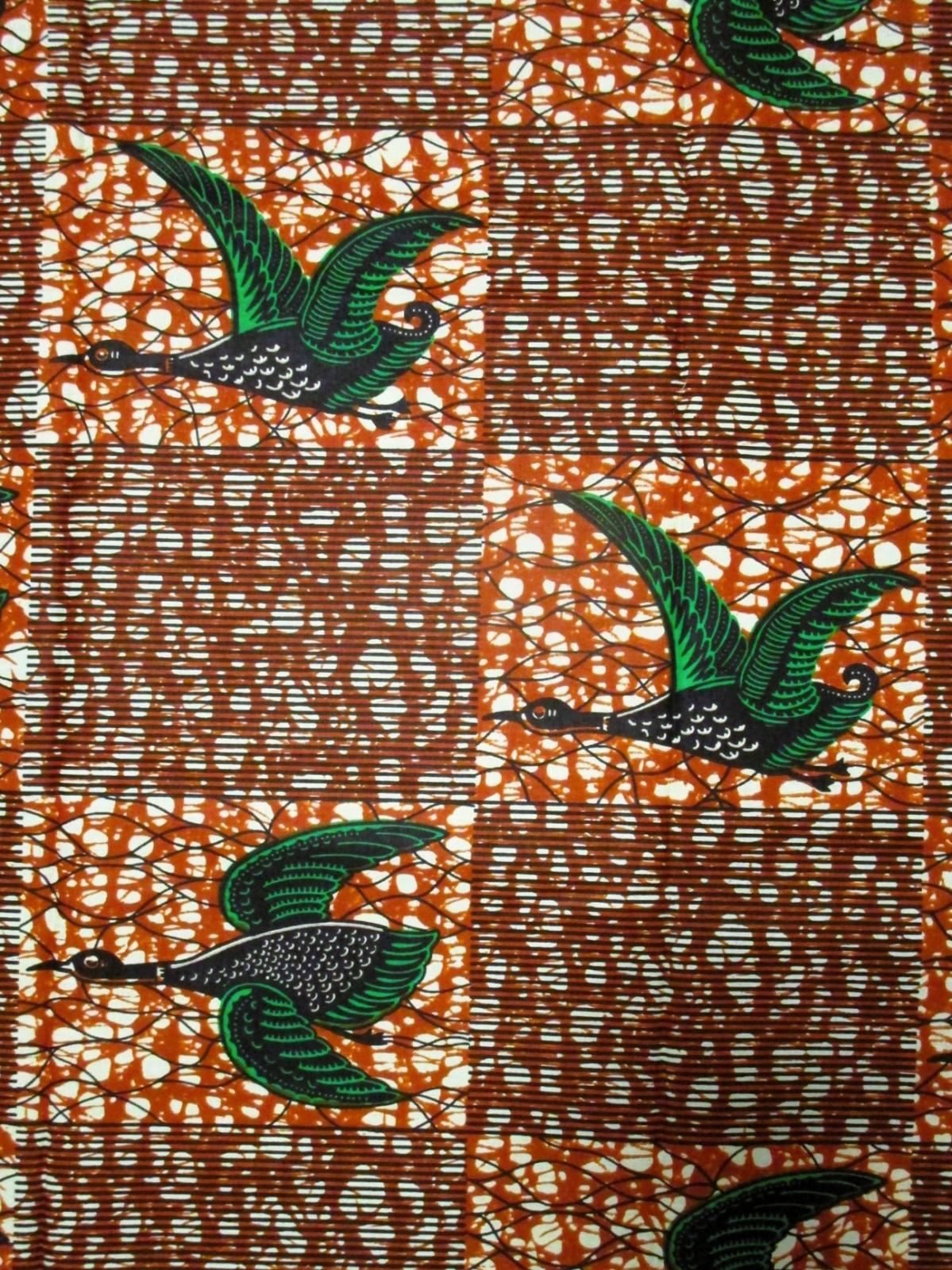 画像: アフリカンプリント生地 パーニュ