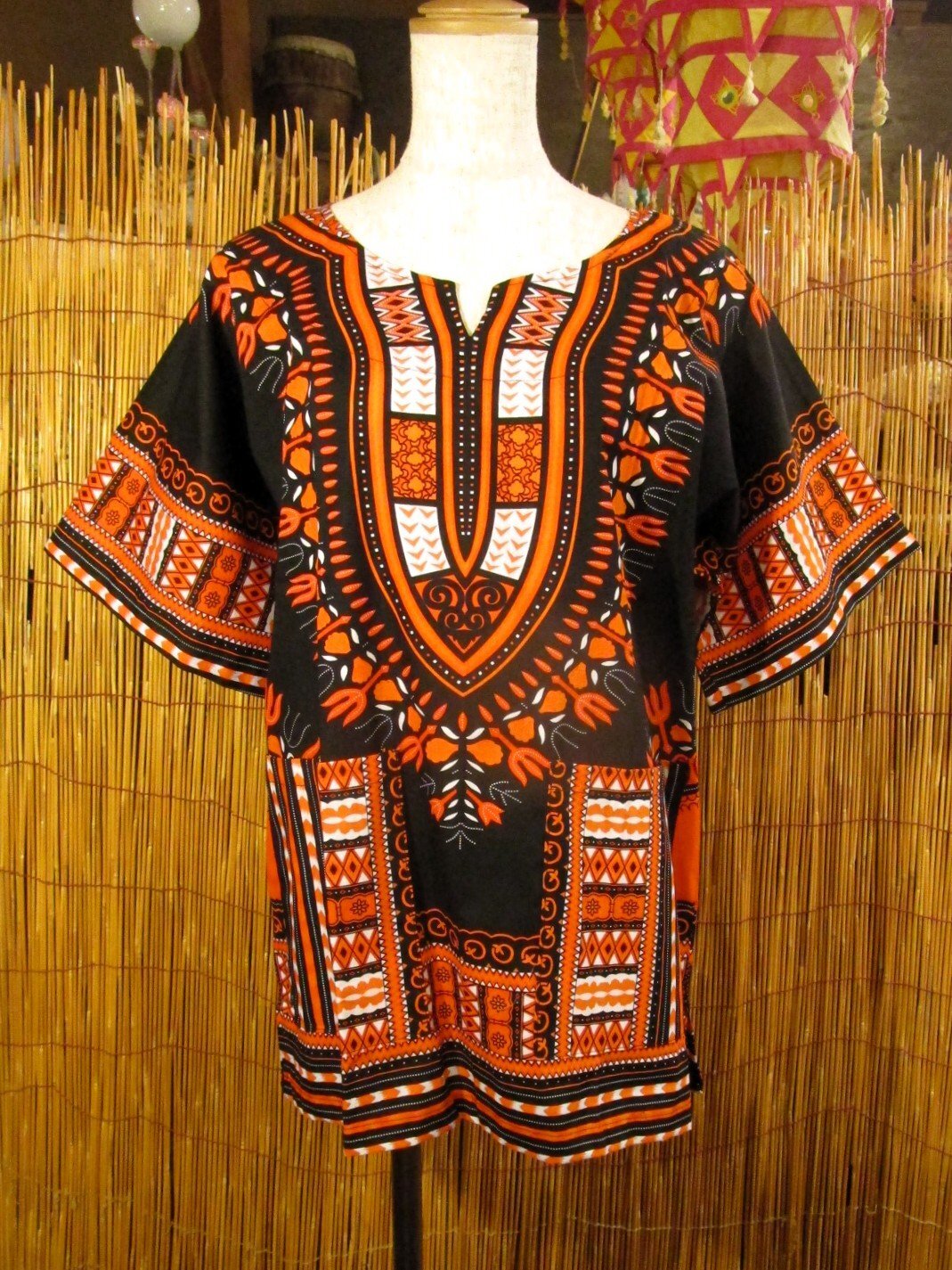画像1: 小さめサイズ＊アフリカンプリント＊ダシキ＊ＤＡＳＨＩＫＩ＊Ｓ