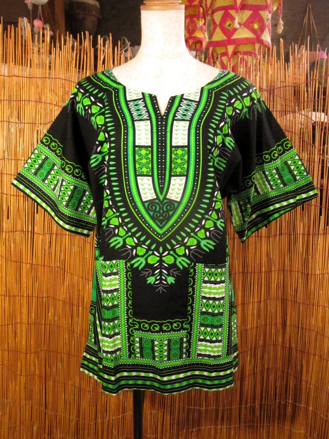画像1: 小さめサイズ＊アフリカンプリント＊ダシキ＊ＤＡＳＨＩＫＩ＊Ｓ