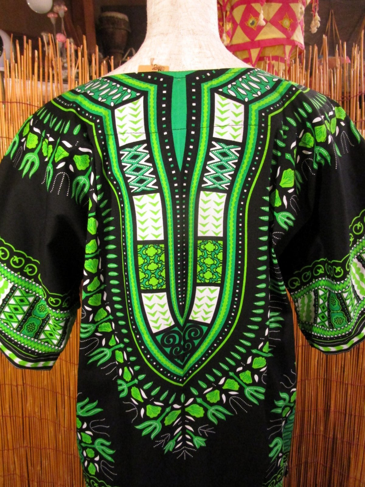 画像: 小さめサイズ＊アフリカンプリント＊ダシキ＊ＤＡＳＨＩＫＩ＊Ｓ