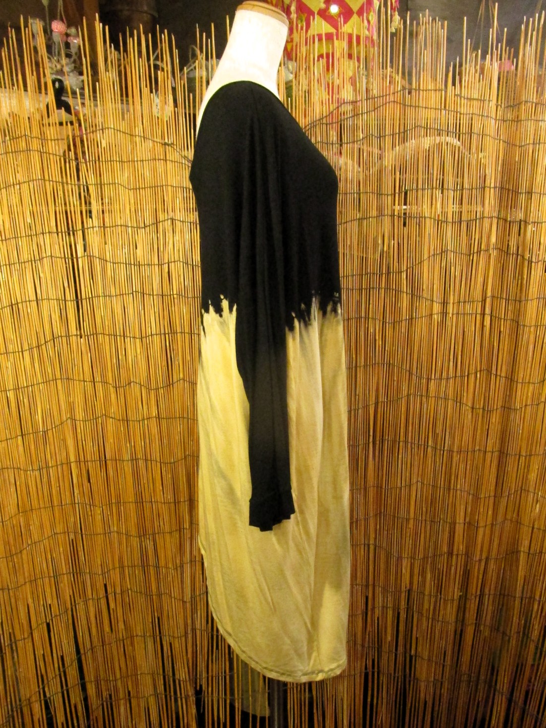 画像3: スパンデックス混合＊レーヨン素材＊モノトーン＊アシンメトリー＊変型＊ワンピース