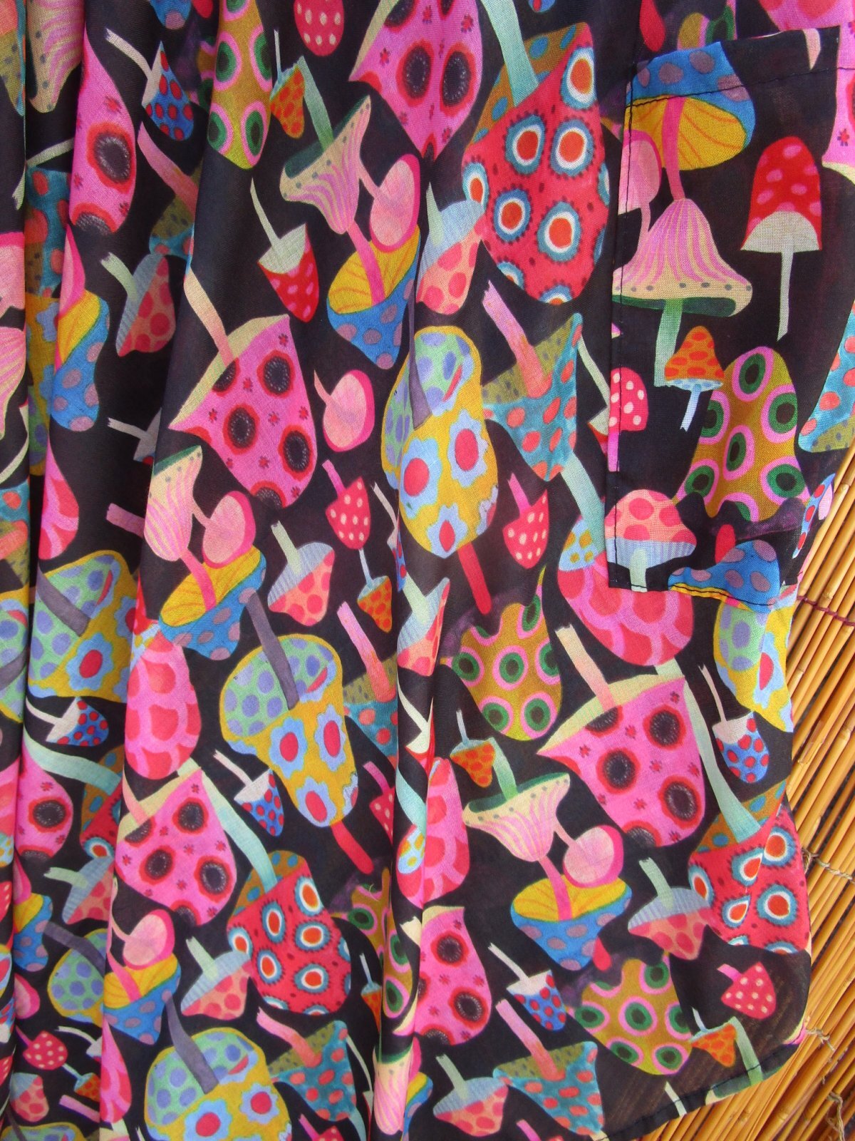 画像6: マッシュルームプリント＊レーヨン素材＊ゆったり＊変型＊サロペット