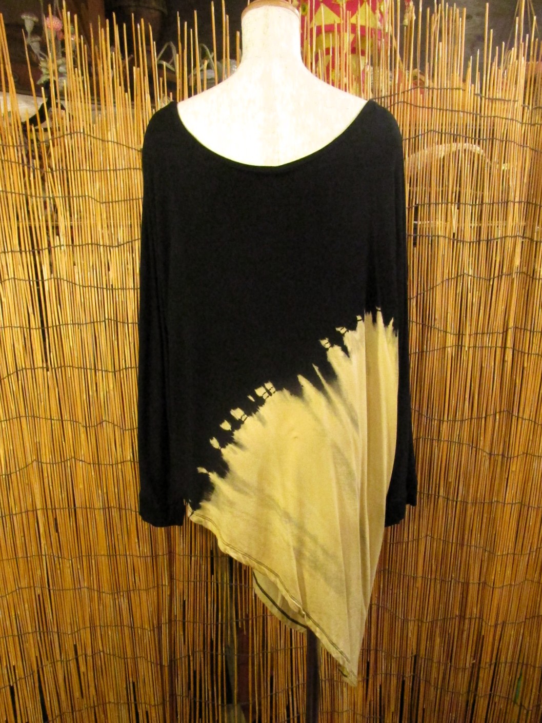 画像4: スパンデックス混合＊レーヨン素材＊モノトーン＊アシンメトリー＊変型＊ワンピース