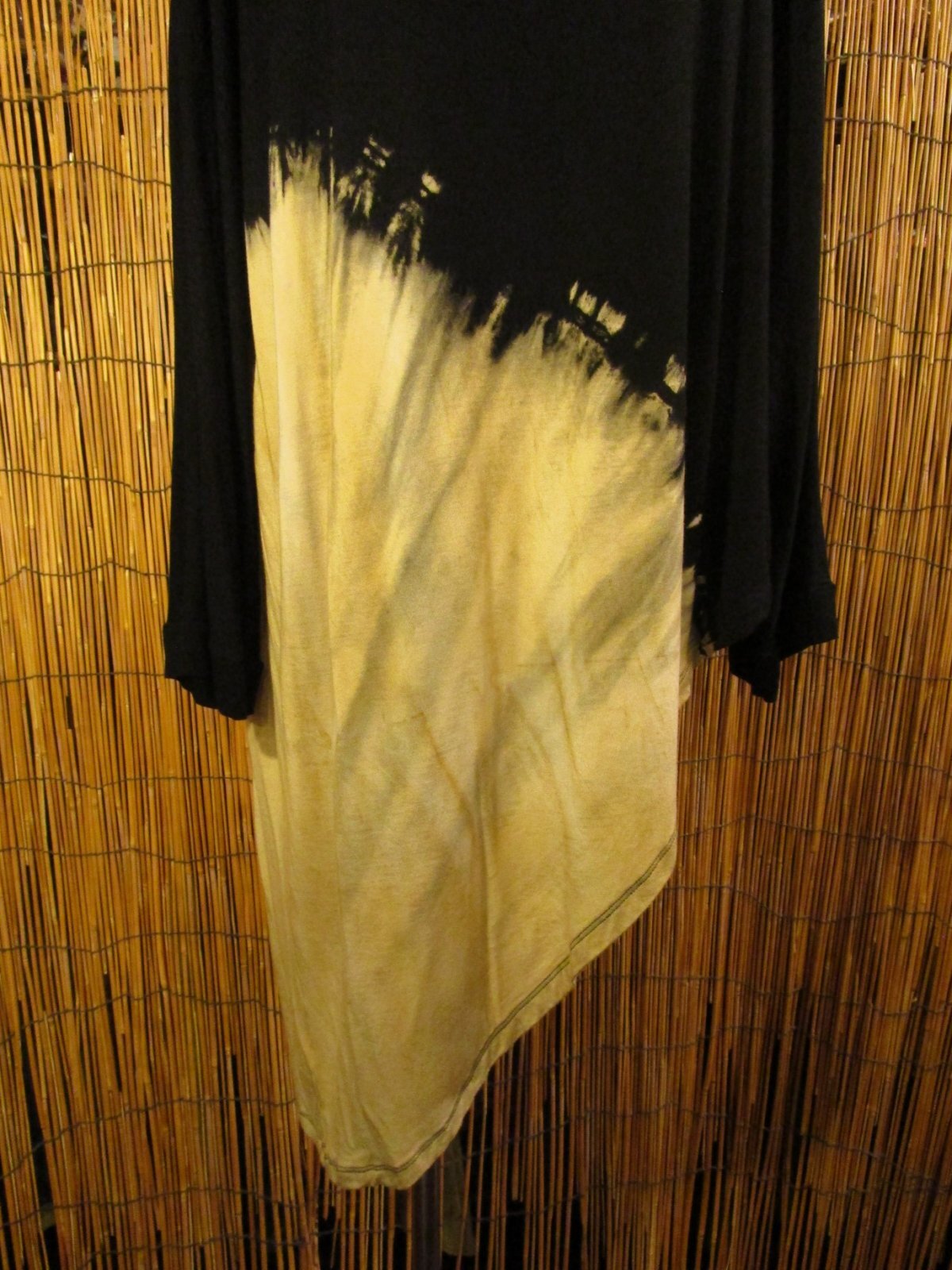 画像: スパンデックス混合＊レーヨン素材＊モノトーン＊アシンメトリー＊変型＊ワンピース