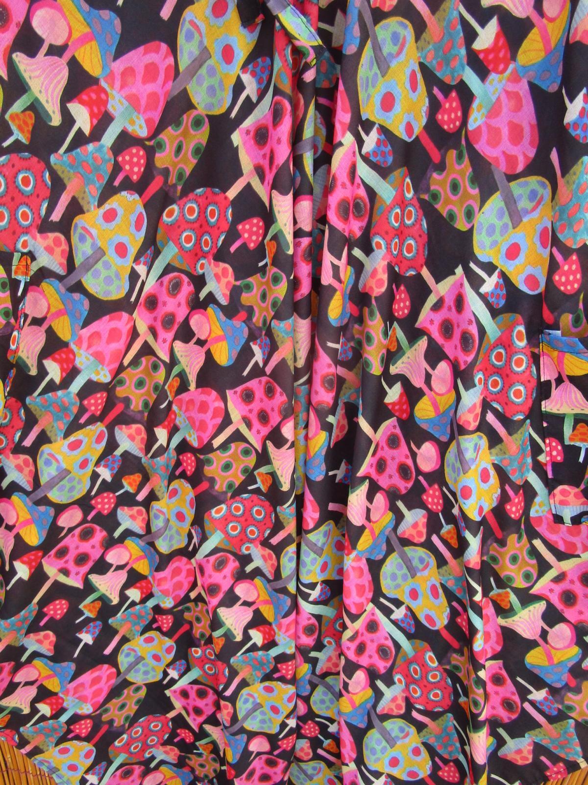 画像5: マッシュルームプリント＊レーヨン素材＊ゆったり＊変型＊サロペット