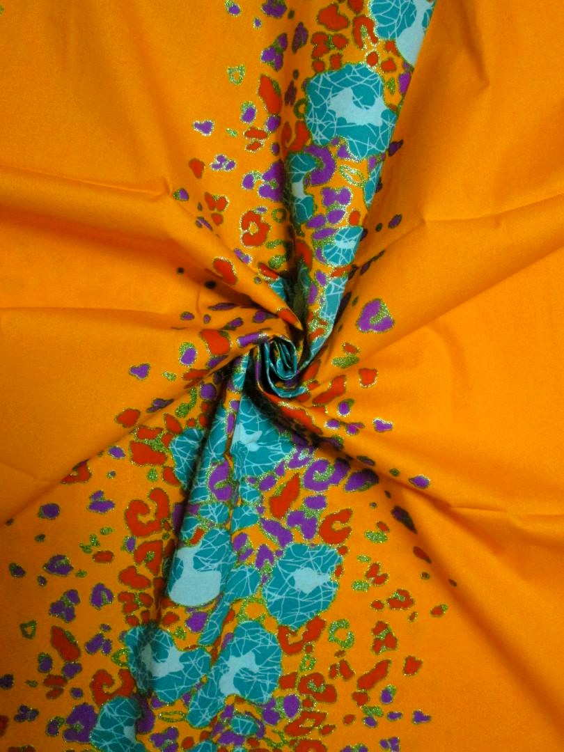 画像: アフリカンプリント生地 パーニュ