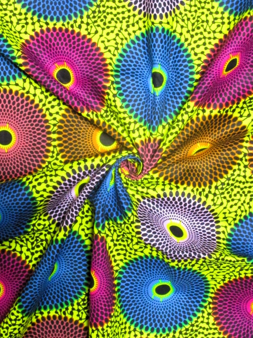 画像: アフリカンプリント生地 パーニュ