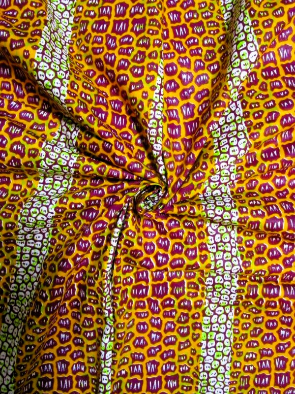 画像: アフリカンプリント生地 パーニュ