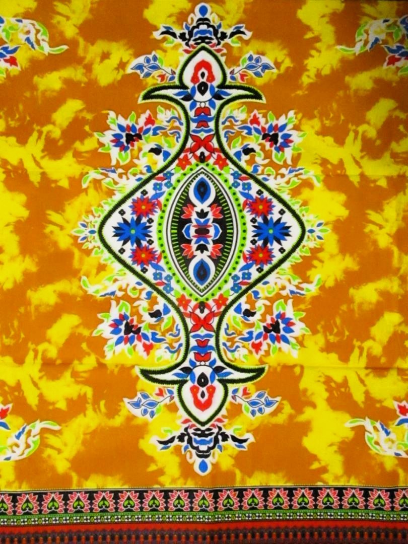 画像1: アフリカンプリント生地 パーニュ