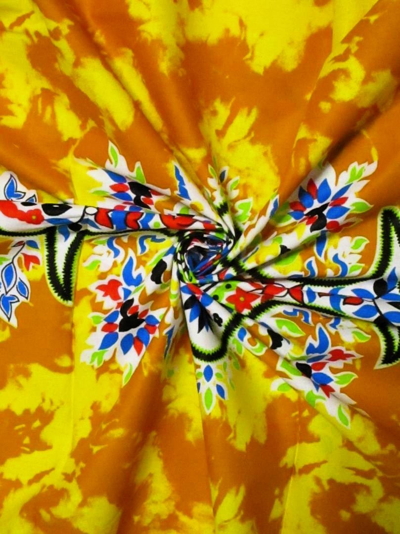 画像: アフリカンプリント生地 パーニュ