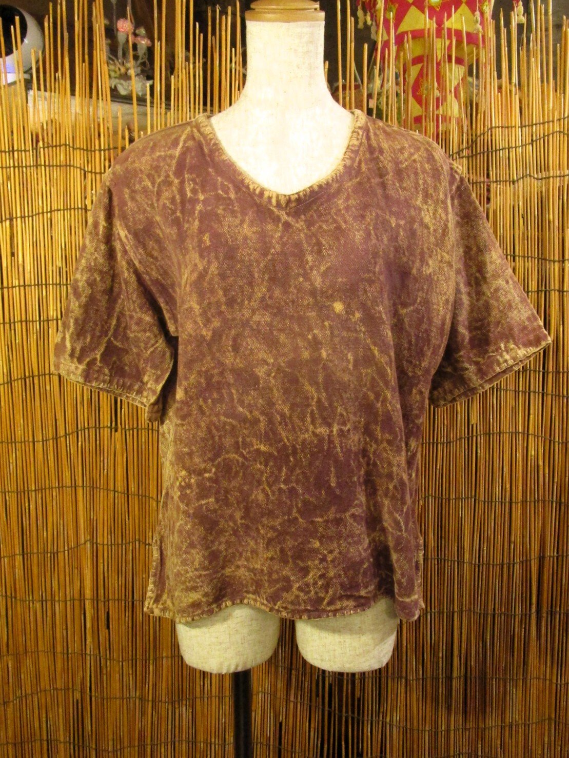 画像1: ストーンウォッシュ加工＊ヘンプコットン素材＊半袖＊プルオーバー