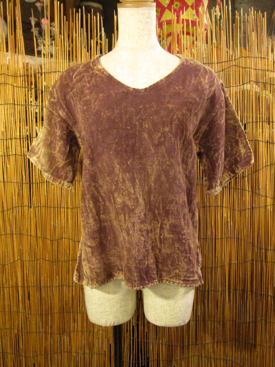 画像1: ストーンウォッシュ加工＊ヘンプコットン素材＊半袖＊プルオーバー