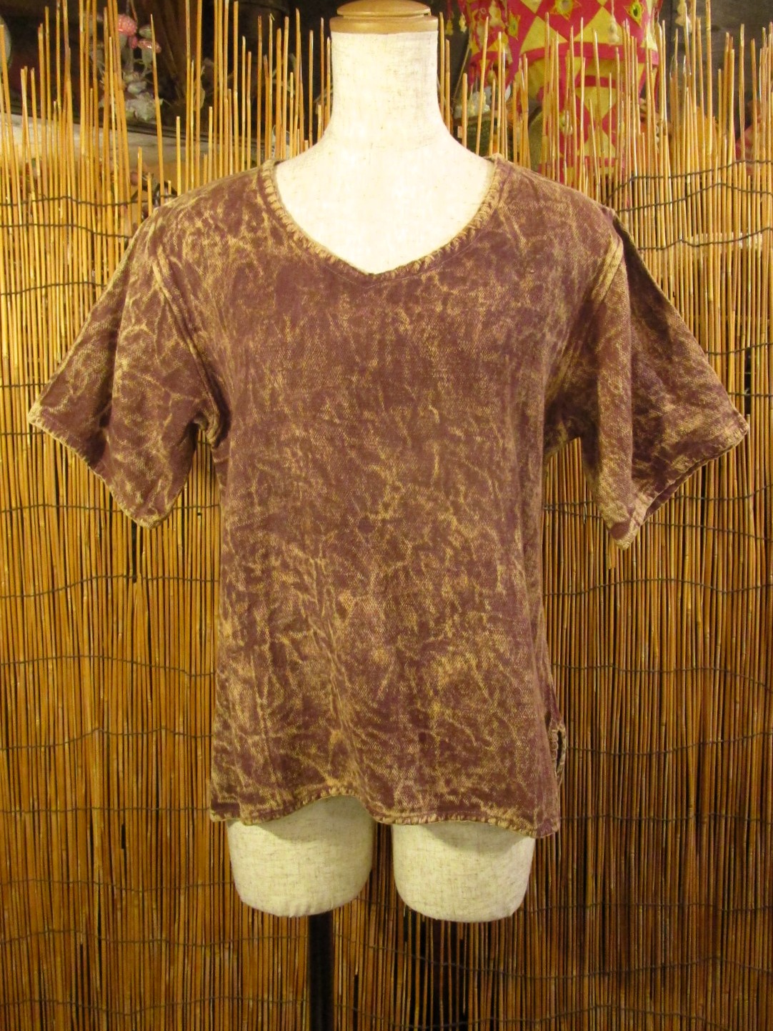 画像1: ストーンウォッシュ加工＊ヘンプコットン素材＊半袖＊プルオーバー