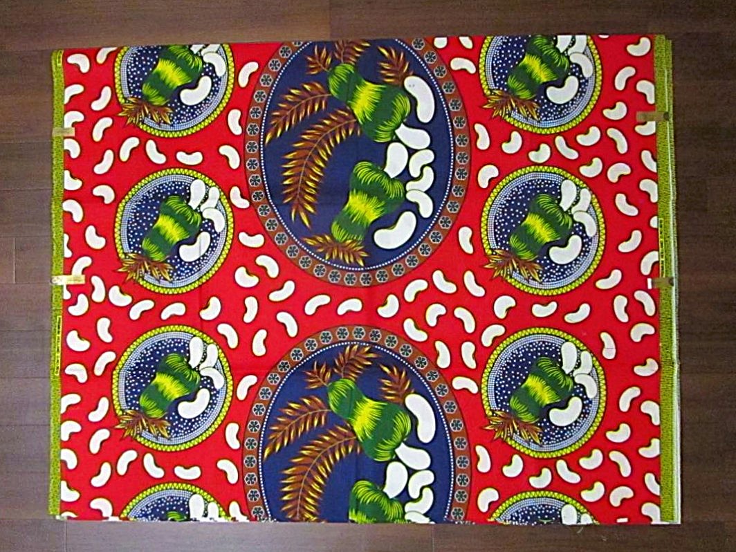 画像: アフリカンプリント生地 パーニュ