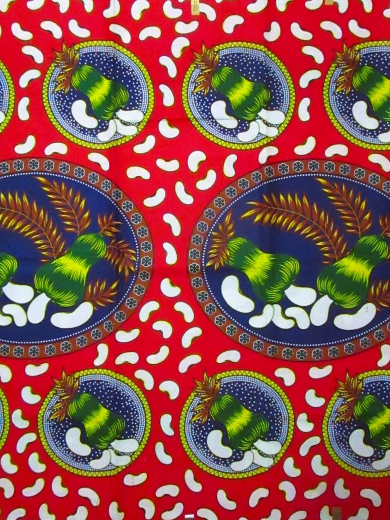 画像1: アフリカンプリント生地 パーニュ