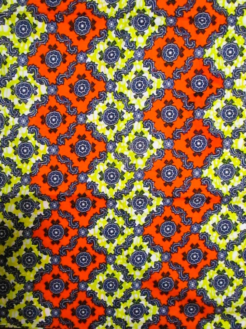 画像: アフリカンプリント生地 パーニュ