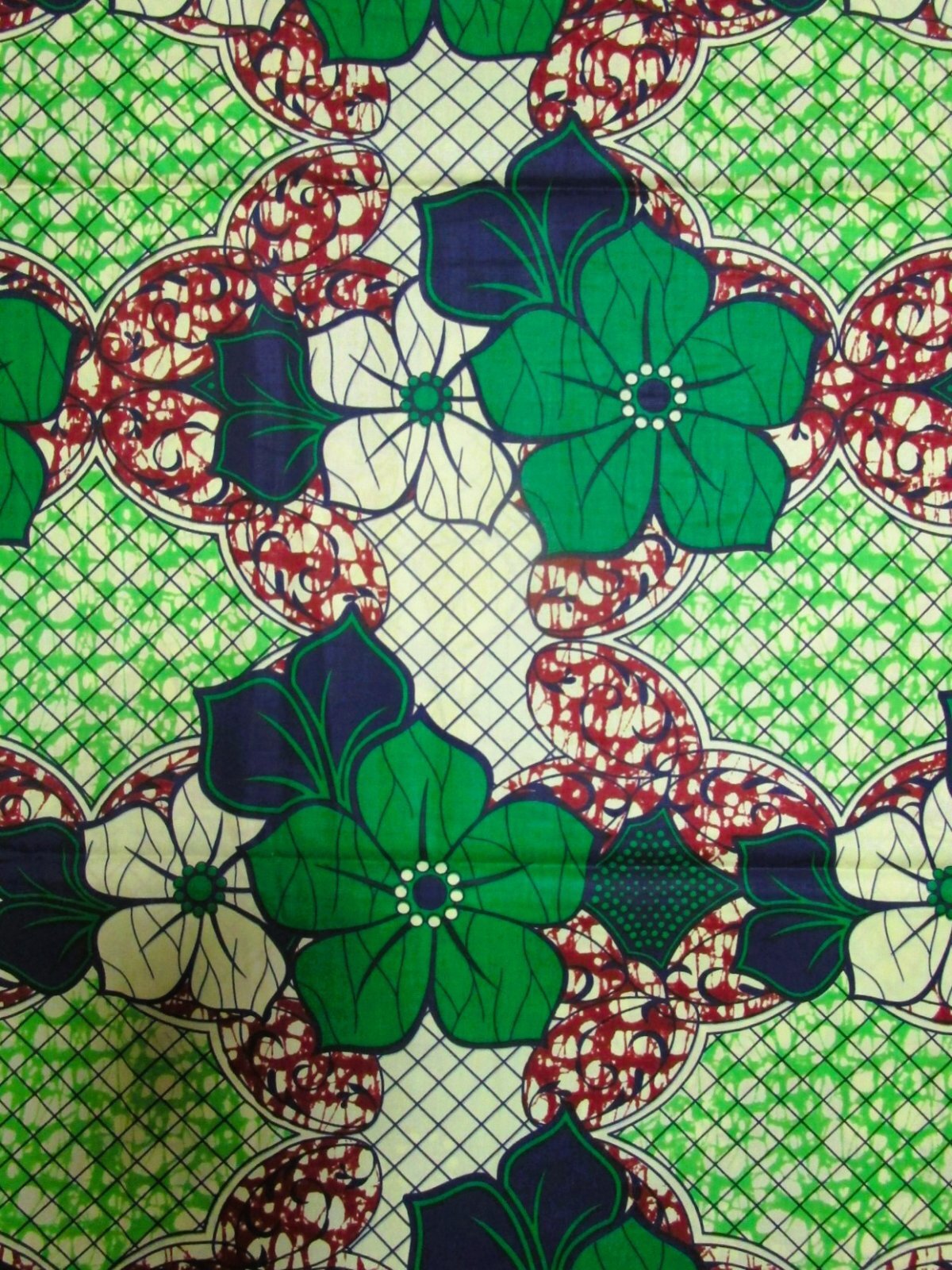 画像: アフリカンプリント生地 パーニュ